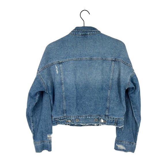 &Denim by H&M Jean Crop Jacket | Extra Extra Small - Picture 2 of 4
